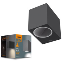 Garten Wandleuchte Outdoor LED GU10 Fassadenleuchte IP54 Grau ARON Videx