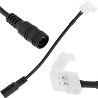 DC-Stromstecker mit Kabel und Schnappverschluss Einbau 2.1/5.5mm 15 cm LUMILED