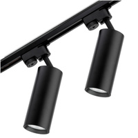 1m Stromschiene + 2x Schieneinstrahler GU10 Schwarz RITI LUMILED