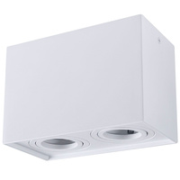 Deckenanbauleuchte Hadar Q2 2xGU10 beweglich rechteckig weiß