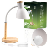 Schreibtischlampe Schule Zeichentisch Dekorativ E27 NIKO Weiß Lumiled