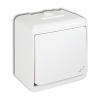 Schalter Treppenschalter Hermetisch Einpolig Aufputz Junior IP54 KARLIK Weiß