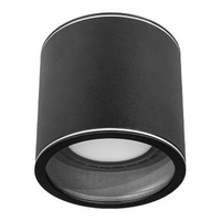 Aufputz Halogen Tuba Reflektor Spot GU10 Rund Schwarz Masterled