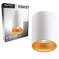 Aufputz-Halogen-Tubus-Reflektor-Spot GU10 Rund Weißgold Masterled