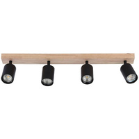 Spot Tuba Deckenleuchte Reflektor Halogen Leuchte 4x GU10 Moving Schwarz Braun Dabi Masterled