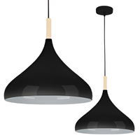 Masterled E27 Schwarz Braun Miko Hängeleuchte