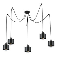 Masterled Ceiling Luminaire 5x E27 Schwarz Elza Pendelleuchte