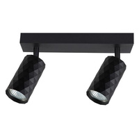 Spot Tuba Reflektor Halogen-Deckenleuchte 2x GU10 Moving Black Glamour Masterled