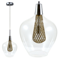 HÄNGE-DECKENLEUCHTE Dyson 1xG9 transparent GLAMOUR