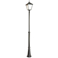 Outdoor Garten Lampenmast LATERNE E27 Retro Quadrat OGMWN 1 BD KW 200-300cm schwarz Su-Ma