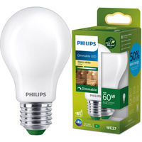 LED-Lampe E27 A60 4W = 60W 840lm 210lm/W 2700K Warm 300° Dimmbar CLASS A UltraEfficient Philips