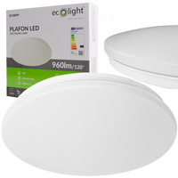 Plafond LED-Deckenleuchte 12W 960lm 4000K neutralweiß IP44 Badezimmer Ecolight