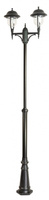 Outdoor-Gartenlampenmast LATERNE E27 Prince OGMWN 2 O 195-295cm schwarz Su-Ma