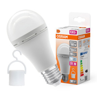 Wiederaufladbare LED-Lampe A60 E27 8W = 60W 806lm 4000K Neutral 180° Notbeleuchtung RECHARGEABLE LAMPS Osram