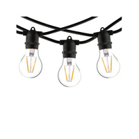 Lichterkette für den Außenbereich Gartengirlande FESTOON LIGHTS 7873 10 xE27 IP65 6 m Schwarz