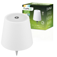 Tischlampe Nightstopper für Weinflaschen USB CCT 3 Farben SALCO Weiß LUMILED