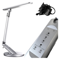 LED Tischlampe 7W 400lm CCT 120° Silber Dimmbar Optimum Sanico Goldlux