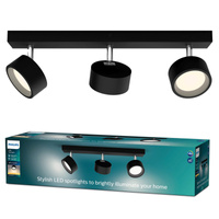 LED-Reflektor-Deckenleuchte 16,5 W 1650 lm 2700 K Schwarz Bruder Philips