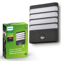 Gartenleuchte LED Wandleuchte RACCOON IR myGarden 3W 2700K IP44 mit Bewegungs- und Dämmerungssensor Anthrazit PHILIPS