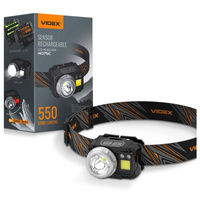 Wiederaufladbare LED-Stirnlampe 5W 5000lm 7 Modi USB-C Bewegungssensor Wasserdicht IP65 Videx
