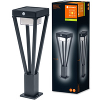 Außengartenlampe POST Solar 6W 550lm 3000K 50cm Bewegungssensor Schwarz Endura Style SOL LEDVANCE