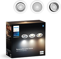LED Milliskin Einbaumontage 3x 4.2W CCT Rund Beweglich Weiß PHILIPS HUE Bluetooth