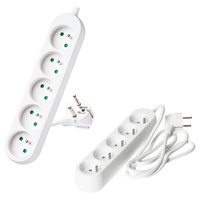 Verlängerungskabel Stecker 5 x geerdete Steckdose Steckdosenleiste 1.5m Weiß Linea Kobi