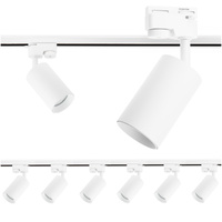 2m Stromschiene + 6x Schienenstrahler GU10 Weiß SAGI LUMILED