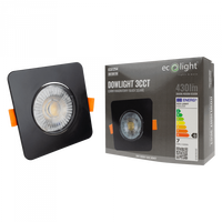 LED-Einbauleuchte 3W / 5W / 7W CCT Schwarz Quadratisch DOWNLIGHT Ecolight