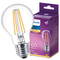 E27 A60 LED Lampen 7W = 60W 806lm 2700K Warmfaden PHILIPS