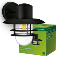 Gartenleuchte LED-Wandleuchte INYMA E27 IP44 Laterne Schwarz PHILIPS