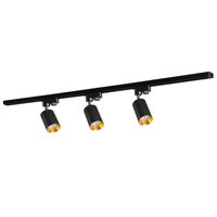 Stromschienen-Kit 1-Phasen-Schiene + 3x GU10 Reflektor Schwarz MARIBEL Sanico Goldlux