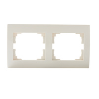 Horizontaler Doppelrahmen für LOGI-Steckdose creme KANLUX