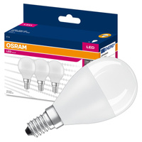 3x LED Lampe E14 P45 7W = 60W 806lm 3000K Wärme 200° OSRAM VALUE