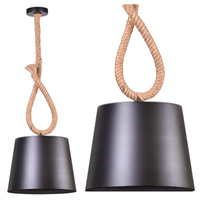 ROPE CASE SUSPENSION LAMPE E27 Schwarz und beige GOLDLUX (Polux)