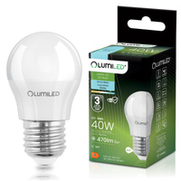 LED Lampen E27, Glühbirne P40 5W = 40W 470lm 180° 6500K kalt LUMILED