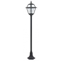 Outdoor-Gartenlampenmast LATERNE E27 Buntglas K 5002/1 N 160 cm schwarz Su-Ma