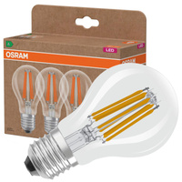 3x LED-Glühbirne A60 E27 7.2W = 100W 1521lm 2700K Warm 300° Filament CLASSIC ENERGY EFFICIENCY Osram