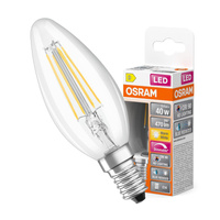 LED Leuchtmittel E14 B35 3,4W = 40W 470lm 2700K Warm 300° CRI90 Filament OSRAM SUPERSTAR+ Dimmbar