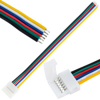 LED-Streifenstecker 6PIN RGB+CCT 1-seitig aufschnappbar mit 12mm Kabel