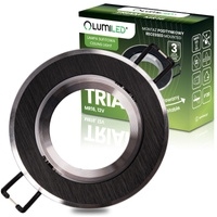 Bündig montierte Halogen-Deckenleuchte Kreisförmig Beweglich GU10 MR16 Schwarz TRIAM LUMILED