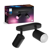 Philips HUE Weiß und Farbe Ambiance Fugato Lampe 2x4.2W Bluetooth Zigbee