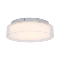 Deckenleuchte PAN LED S 8173 Nowodvorski Chrom+Glas 12W 4000K IP44 Moderne Deckenleuchte