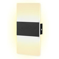 LED Wandleuchte über Spiegel 5W 360lm 4000K Schwarz Plaxio Masterled