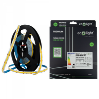 LED Streifen COB 7W/m 805lm/m 320LED/m 12V 4000K Neutral IP67 Rolle 5m Ecolight