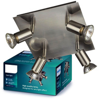 CARREA Deckenleuchte 4x GU10 Wandleuchte PHILIPS beweglicher Reflektor