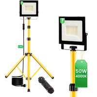 LED-Flutlicht ZUNA2 Halogenlampe 50W 4000K auf Stativ + Kabel + Hermetischer Anschluss LUMILED