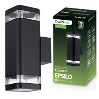 Wandleuchte Außen 2x GU10, Garten-Wandleuchte IP54 12W nach oben und unten EPSILO LUMILED