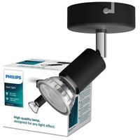 Deckenleuchte LIMBALI GU10 Wandleuchte Reflektor beweglich Schwarz PHILIPS