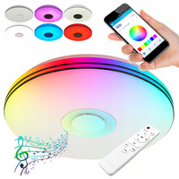 PLAFON LED 50cm runde Deckenleuchte RGBW 3000K-6500K + Fernbedienung BLUETOOTH-Lautsprecher
